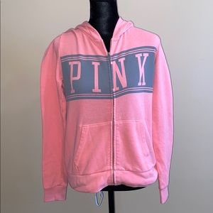 Pink Victoria’s Secret Zip Up Hoodie